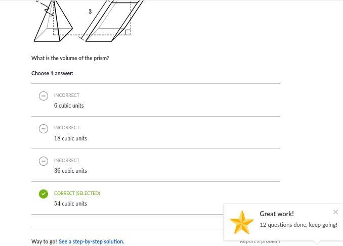 The following rectangular pyramid has a height of 2 units and a volume of 18 cubic-example-1