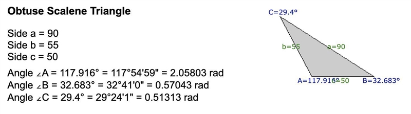 Find C. Round to the nearest tenth. 90 ft 55 ft A В 50 ft C = [? ]° YLaw of Cosines-example-1