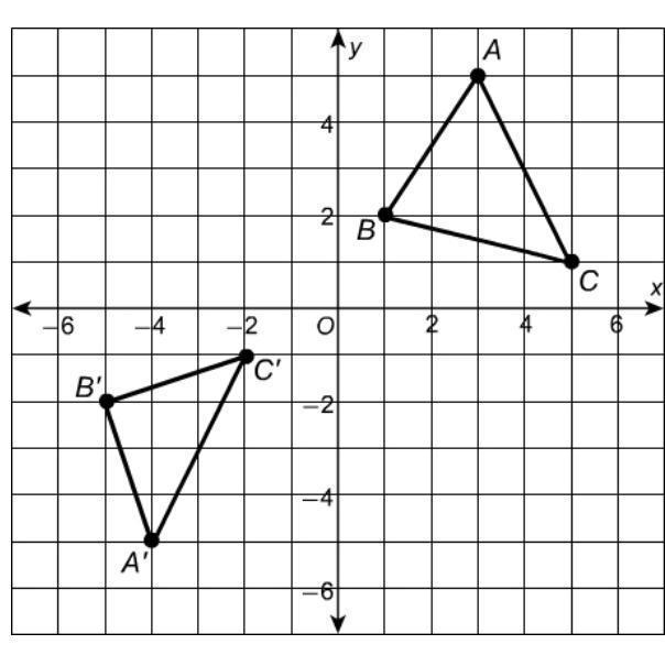 Suppose m is the line with equation y = −4 and ΔA'B'C is mapped to ΔA"B&quot-example-1