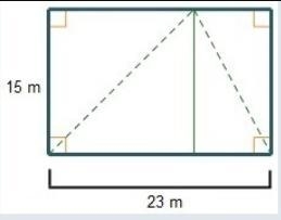 What is the approximate sum of the lengths of the two sidewalks, shown as dotted lines-example-1