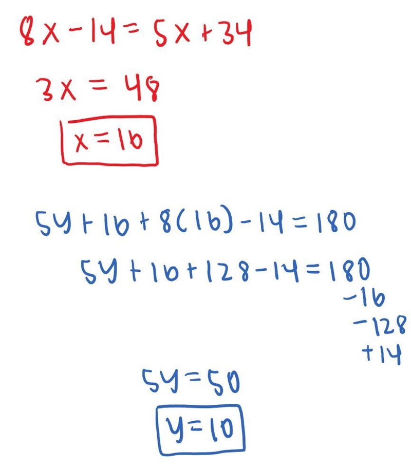 I need help solving the value for x and y​-example-1