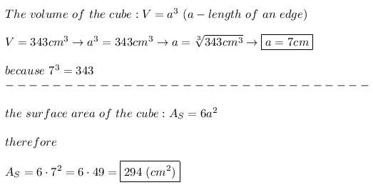 If a cube has a volume of 343 cubic yards, what is its surface area?-example-1