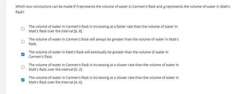 Select ALL the correct answers. Carmen and Matt are conducting different chemistry-example-1