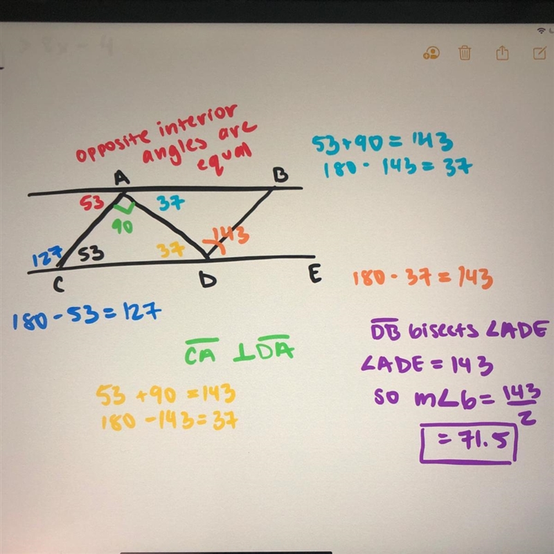 Find the measure of the missing angles. need help ASAP-example-1