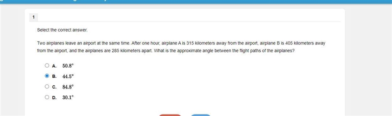 two airplane leave an airport at the same time. after one hour airplane a is 315 kilometers-example-1