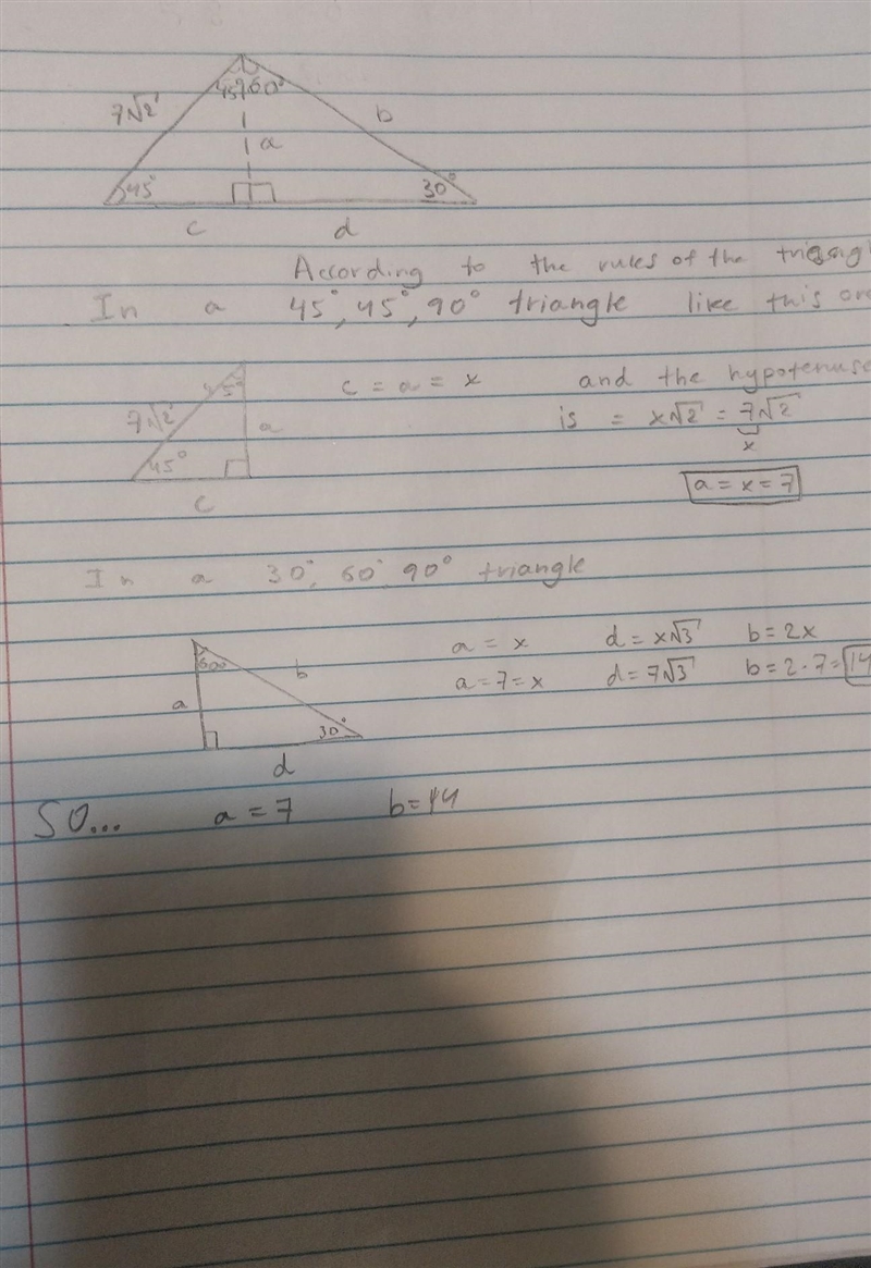 Find the value of a and the value of b.-example-1