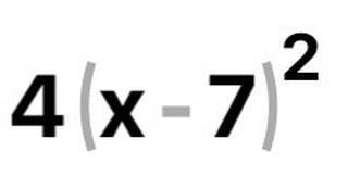 factorise : - \\ \\ 4x {}^(2) - 56x + 196 \\ \\ please \: help \: ​-example-1