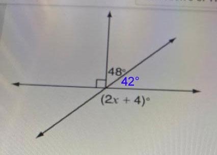 What is the value of x A 19 B 22 C 67 D71-example-1