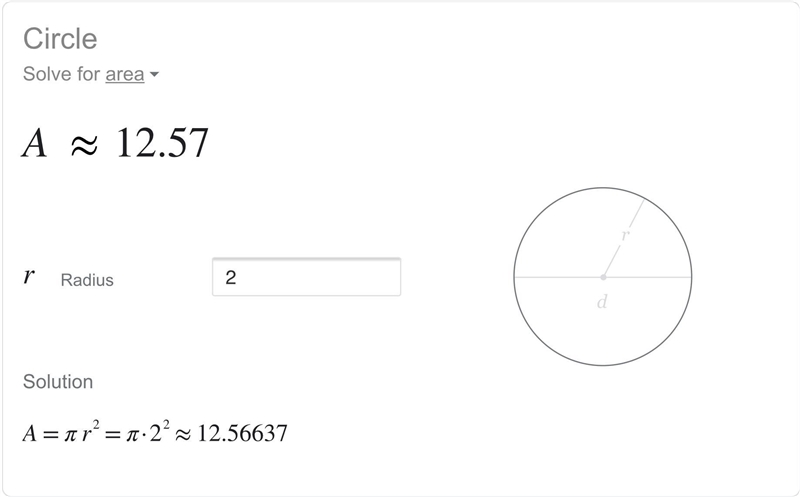 Find the area of the circle with a radius of 2 cm.-example-1