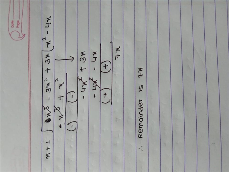 Find the remainder when x³-3x²+3x - is divided by i) x+1​-example-1