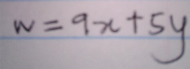 W = 9x + 5y, solve for y​-example-1