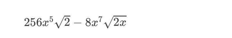 Multiply:4x^3sqrt4x^2(2^3sqrt32x^2-x^3sqrt2x)-example-1