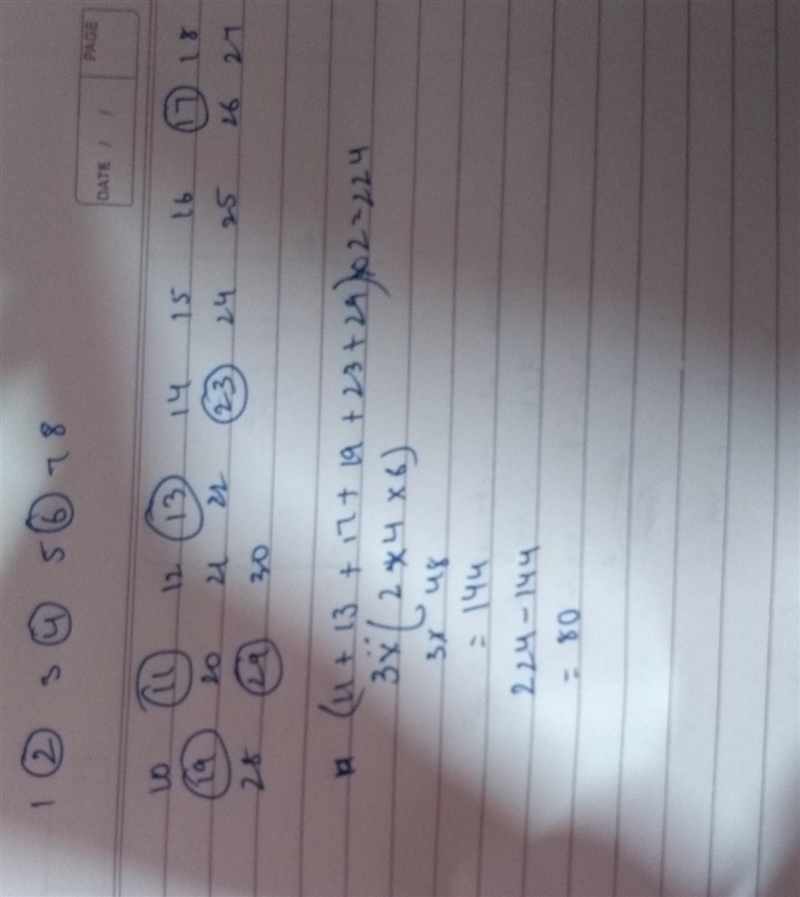 double the sum of all prime numbers between 10and 30 then add thrice the product of-example-1