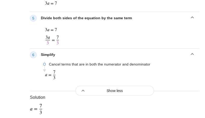 5a-7=2a can someone also explain-example-1