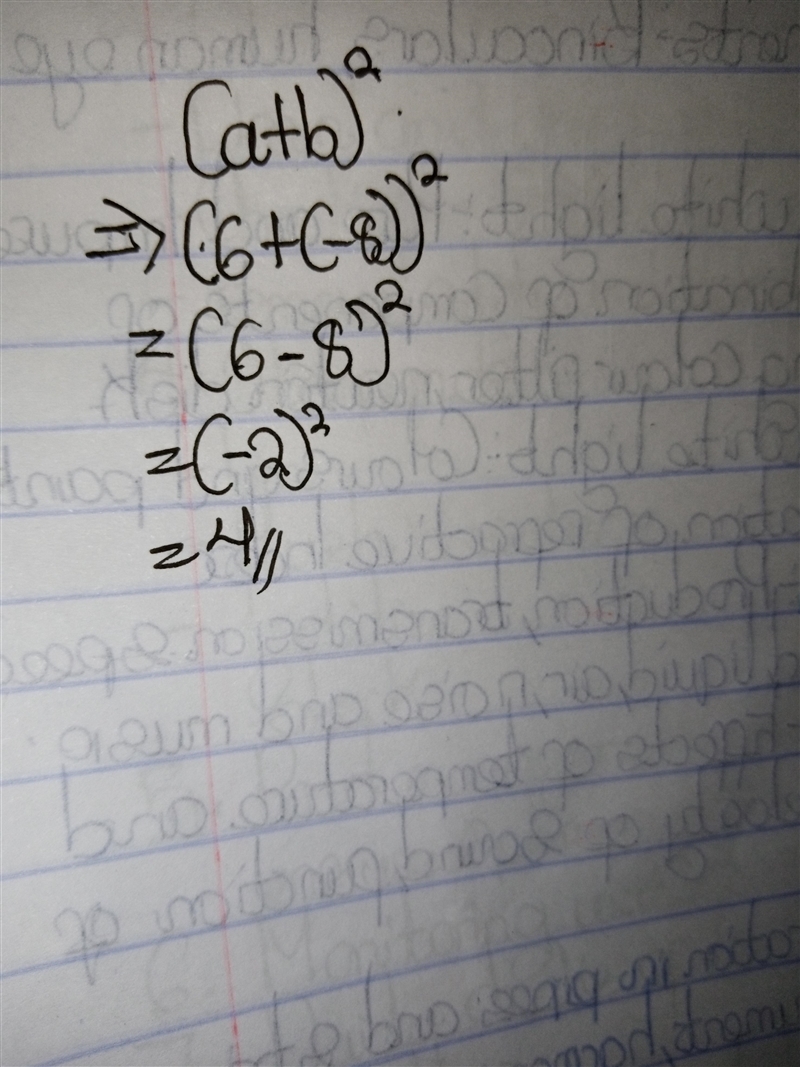 (a + b)^2 if a = 6, b = -8-example-1