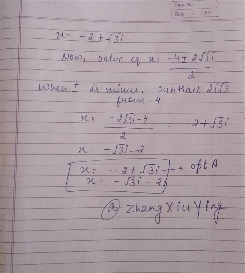 Solve using the quadratic formula. Show all work. Write each solution in simplest-example-2