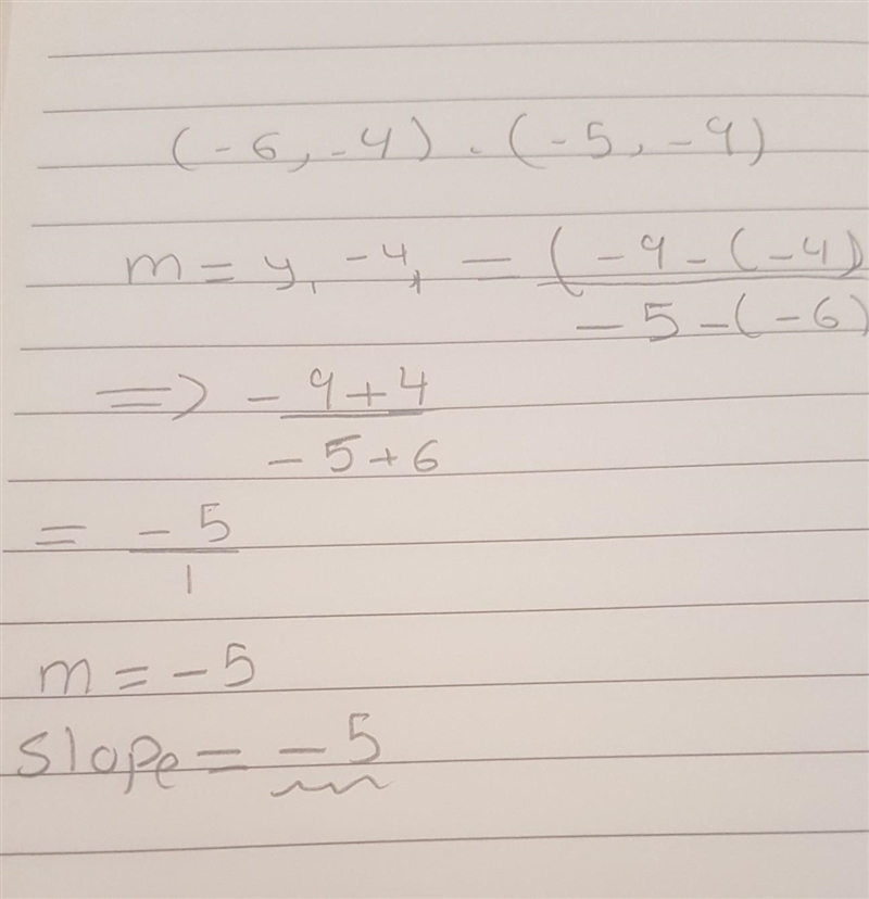 Find the slope of the line represented by the table of values-example-1