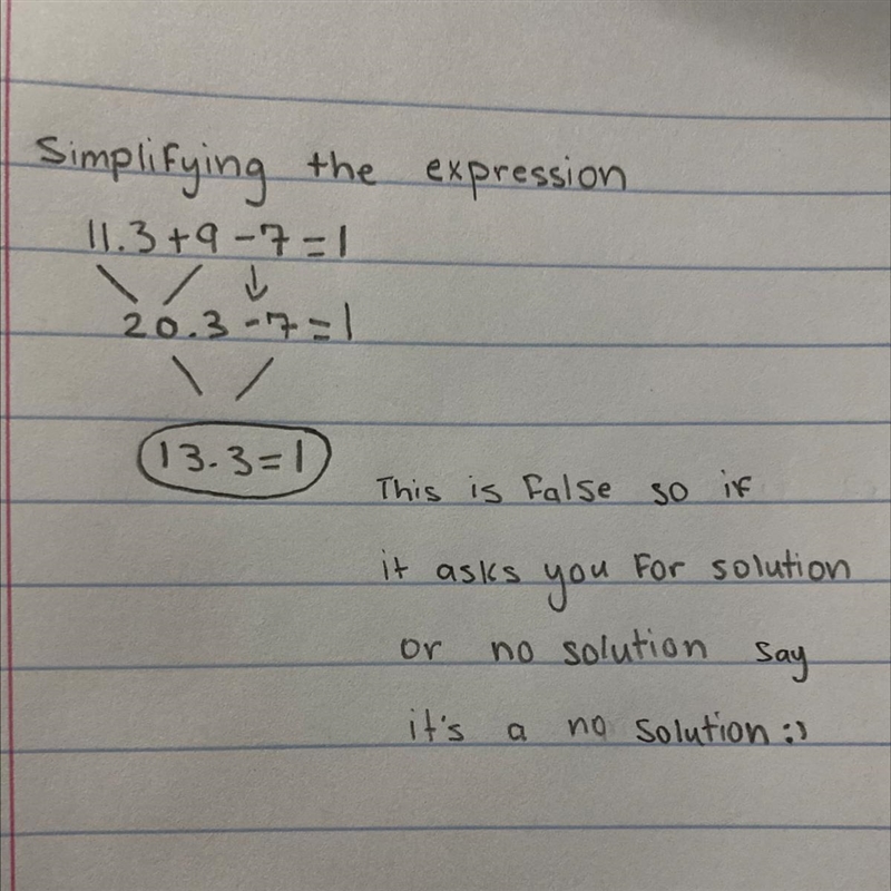 Simplify the expression. 11.3 +9 - 7 = 1 Basic Comm:-example-1