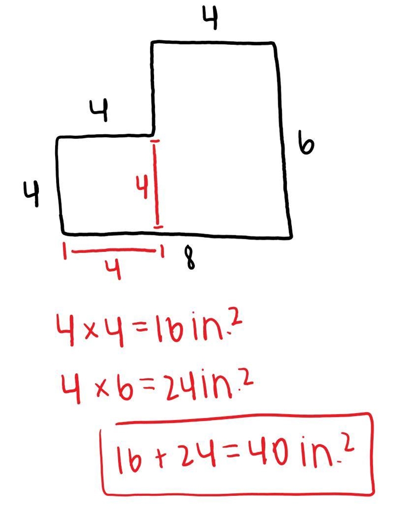 Find the area of this composite figure.-example-1