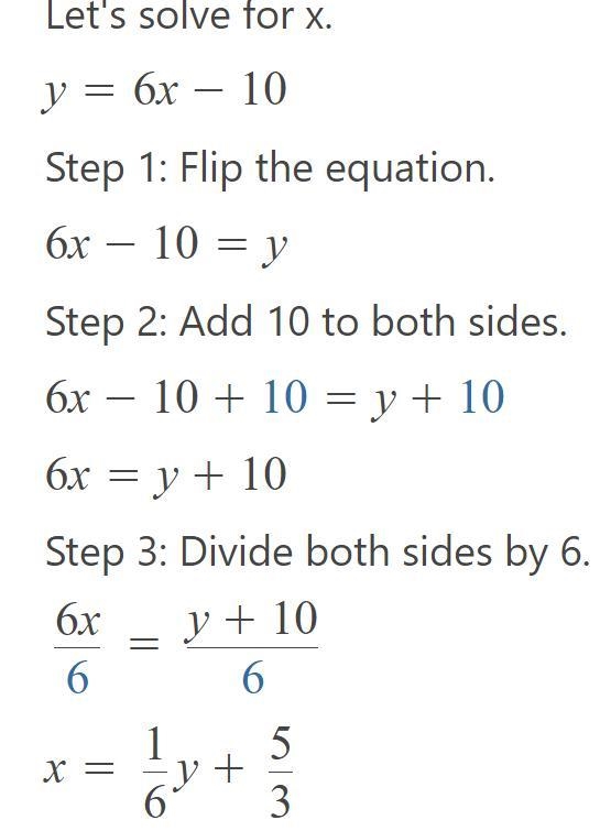 Y = x - 4 y = 6x - 10​-example-1