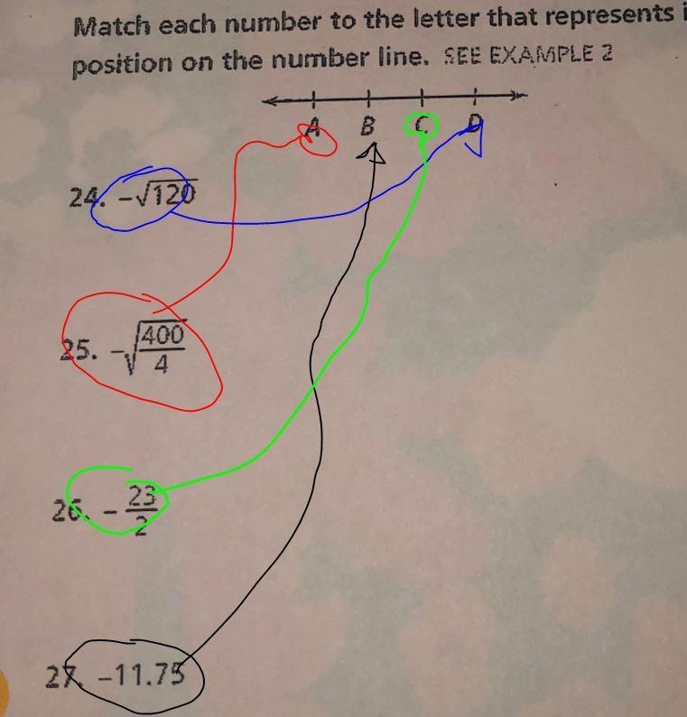 Match each number to the letter that represents its position on the number line. HELP-example-1