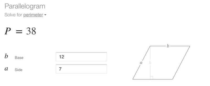 The perimeter of a parallelogram whose parallel sides have lengths equal to 12 cm-example-1