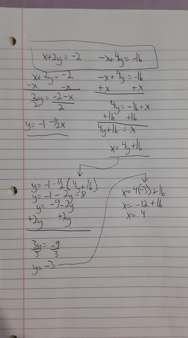 Given the system below, describe how you would find the solution. You can either use-example-1