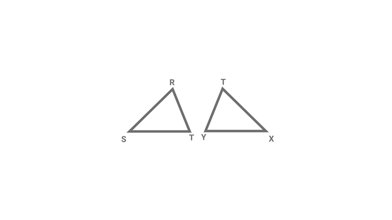 Complete the pairs of corresponding parts if △RST ≅ △TXY. ∠STR = ∠ XYT ∠ TXY ∠ XTY-example-1