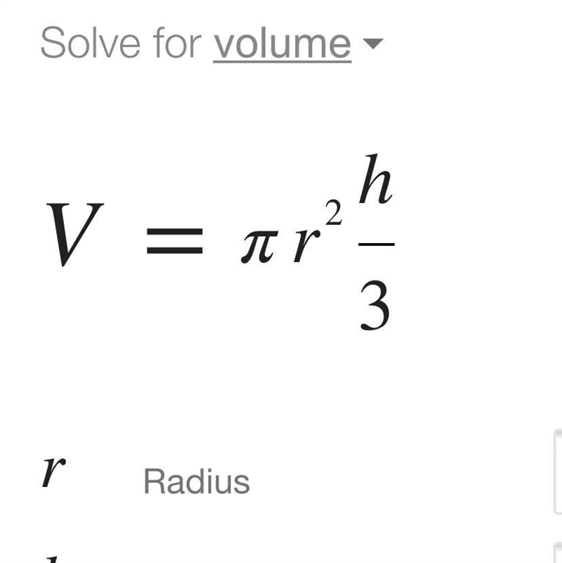 How to find the volume of a cone?-example-1