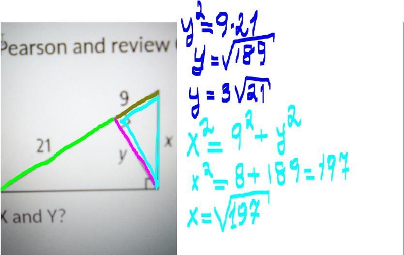 Find X and Y from the given picture ​-example-1