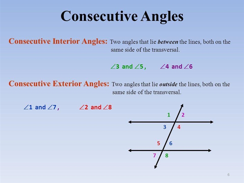 Name 2 of the same side interior angle.-example-1