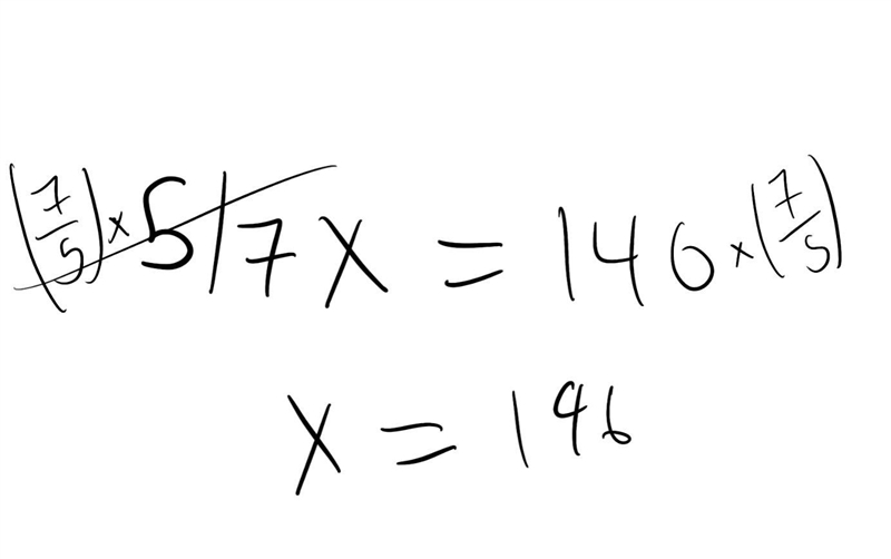 Solve the equation. Check the solution. 5/7x = 140 A. 28 B. 196 C. 20 D. 100-example-1