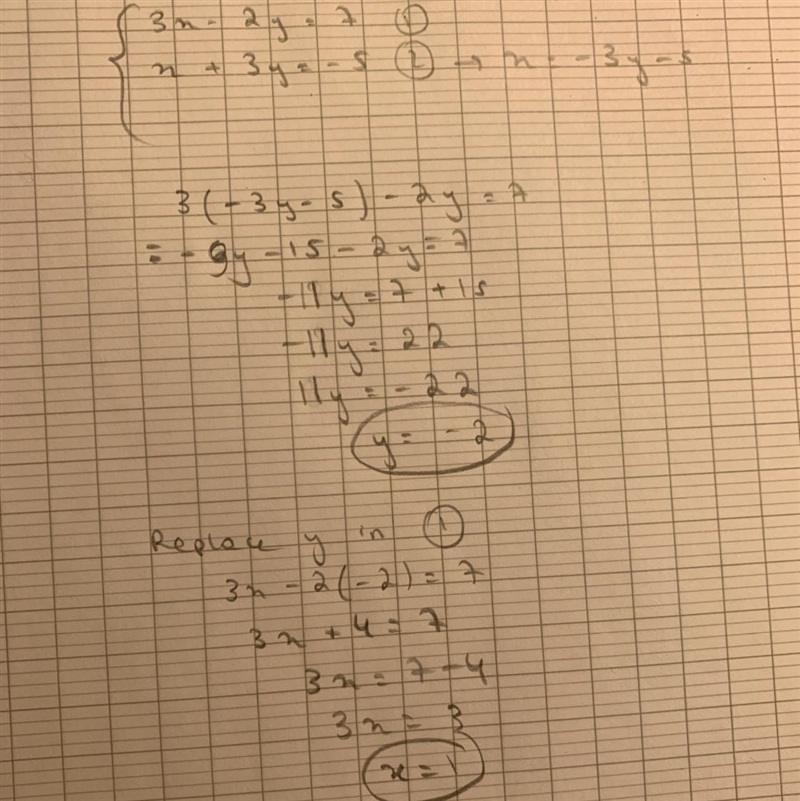 HELP QUICK!! solve by substitution and show work please-example-1