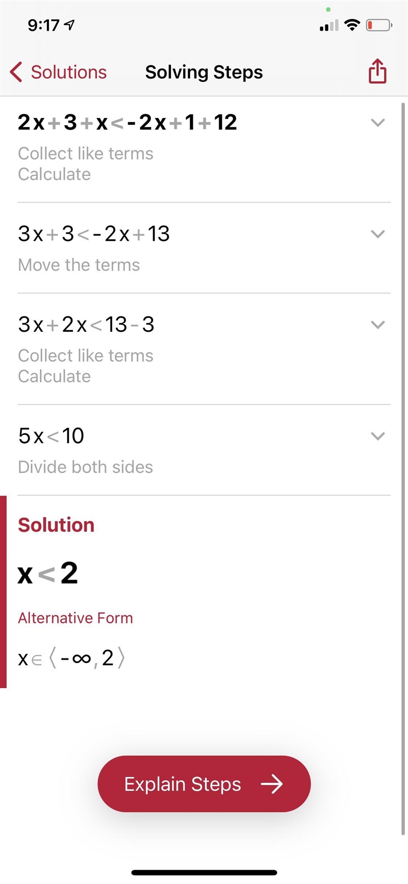 Solve each inequality and show work. 1) 4x - 2 > 2x + 8 2) -3x - 6 > 4x - 20 3) 4(x-example-4