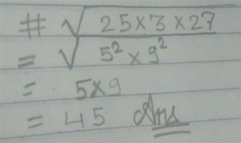 Hey what's the answer !! √(25 * 3 * 27) (~‾▿‾)~​-example-1