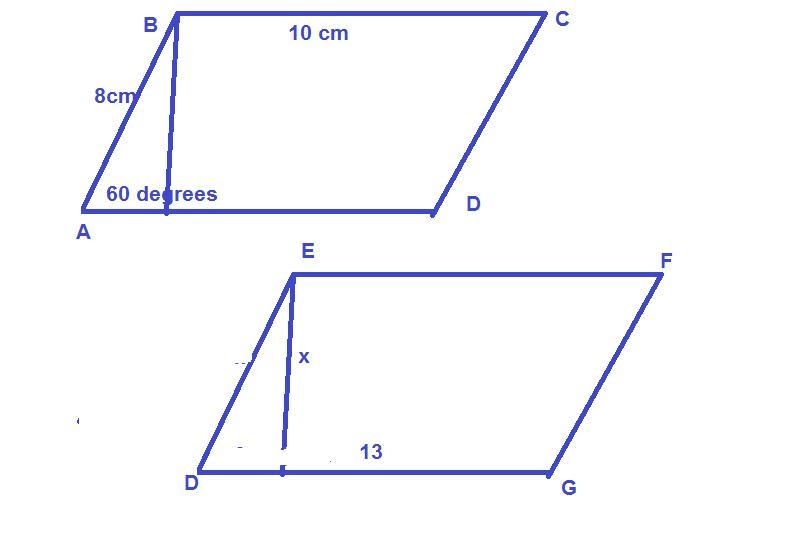 1. Find the area of parallelogram ABCD. Round to the nearest tenth. A 55.4 m2 C 69.3 m-example-1