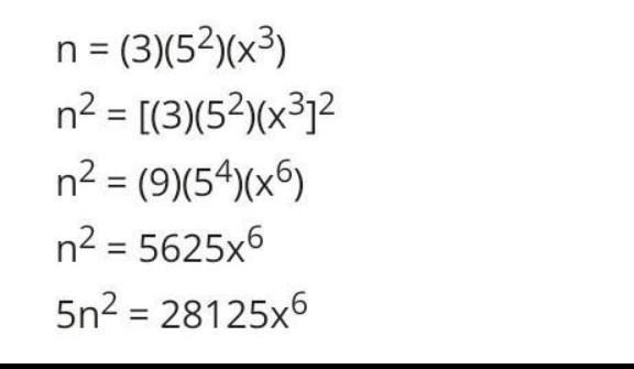 A = 2" X 3 X 5m Write 8A as a product of powers of its prime factors.-example-1