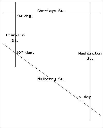 Franklin st. is parallel to washington st. What is the value of x?-example-1