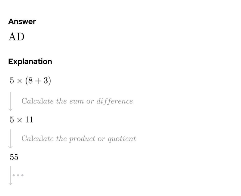 Which of the expressions are equivalent to the one below? check all that apply. 5 x-example-1