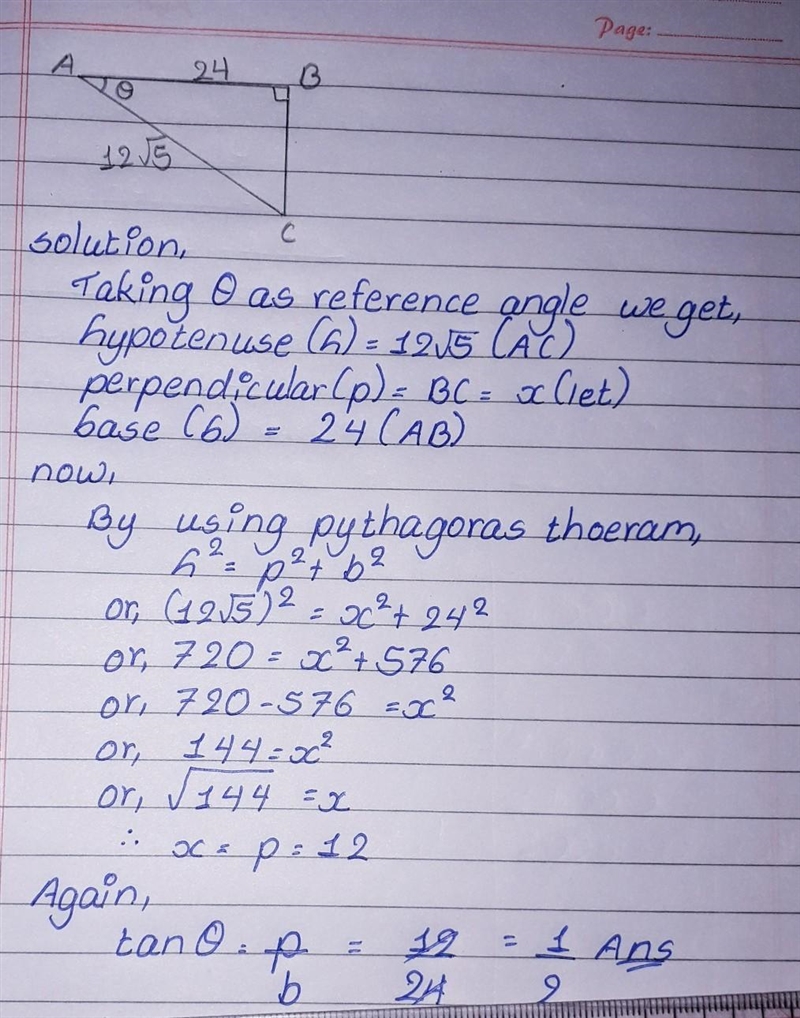 PLEASE HELP! Find the tan of 0 No decimals-example-1