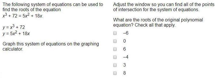 Adjust the window so you can find all of the points of intersection for the system-example-1