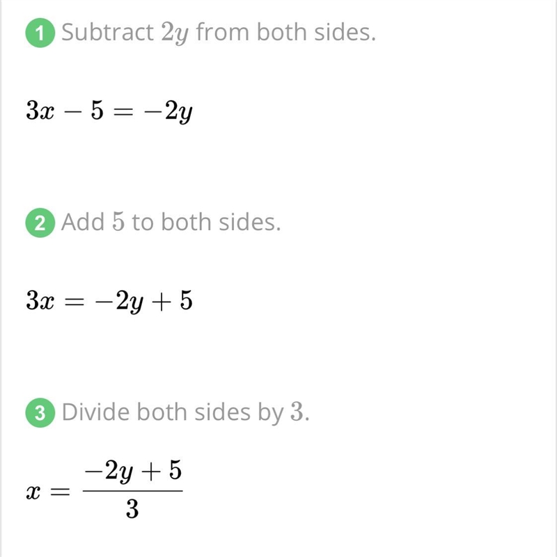 Solve the following system of equations. 3x + 2y - 5 = 0 x= y + 10 ANSWER:-example-1