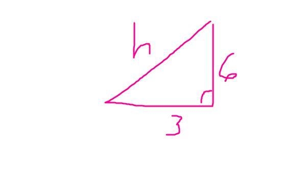 Ross walked 3 m east and 6 m north. How far is he from the starting point-example-1