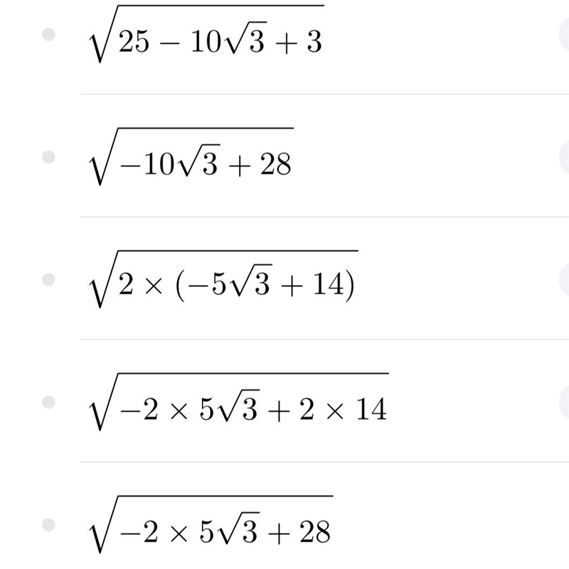 \sqrt{25-10√(3)+3 }-example-1