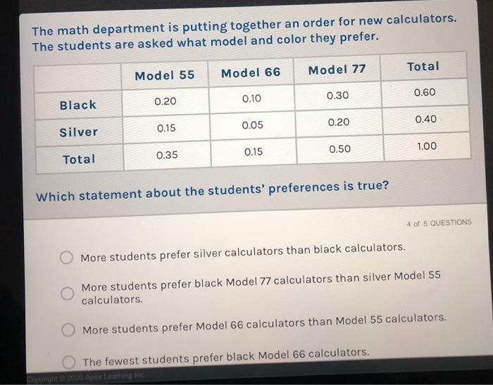 The math department is putting together an order for new calculators. The student-example-1