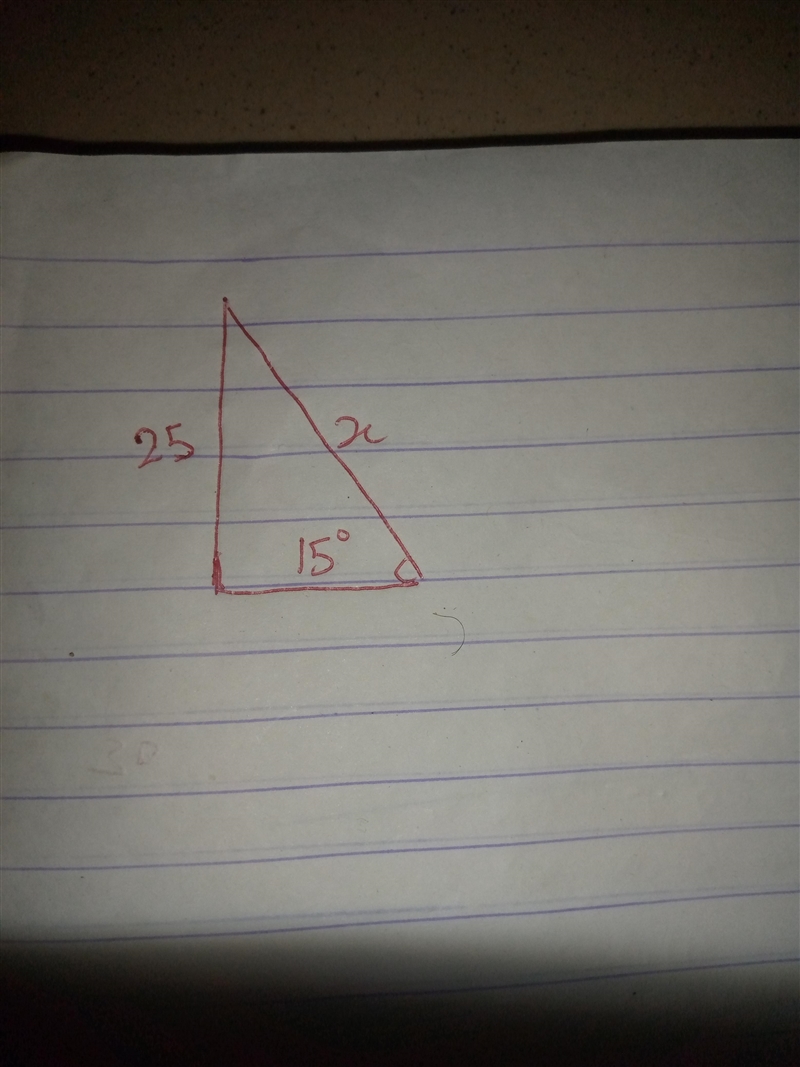 A wire attached to the top of a building makes a 15° angle with the ground. If the-example-1