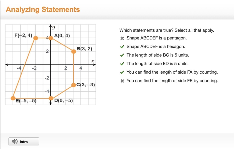 On a coordinate plane, point A is at (0, 4), point B is at (3, 2), point C is at (3, negative-example-1