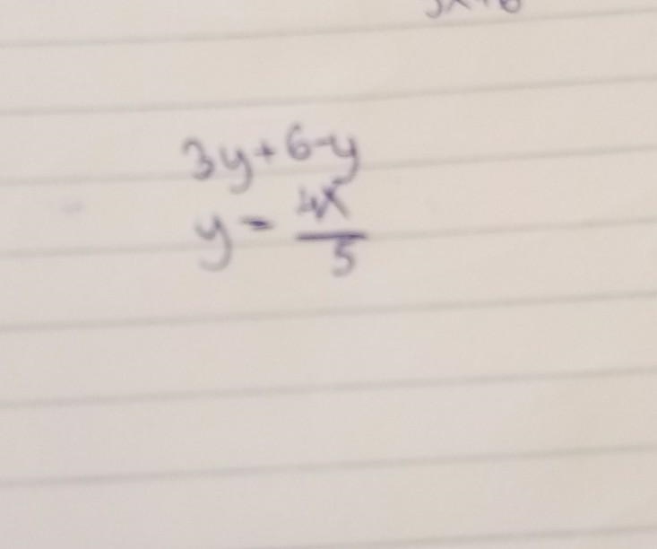 Combine the like terms to create an equivalent expression 3y+6-y-example-1