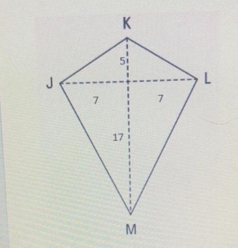 for the given kite, find the length of side LM. wrote your answer in simplest radical-example-1