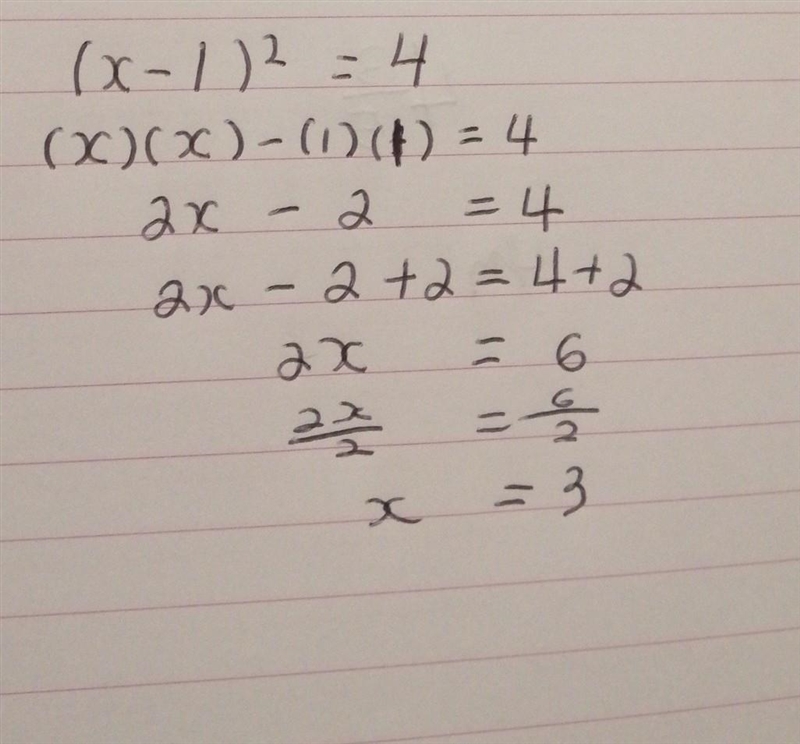 Please solve ln(x-1)^2=4-example-1